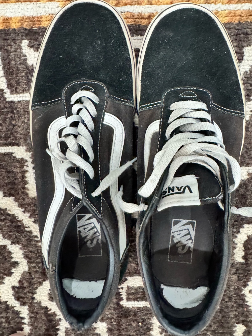 Vans Old Skool Skate Sneakers in Black and White